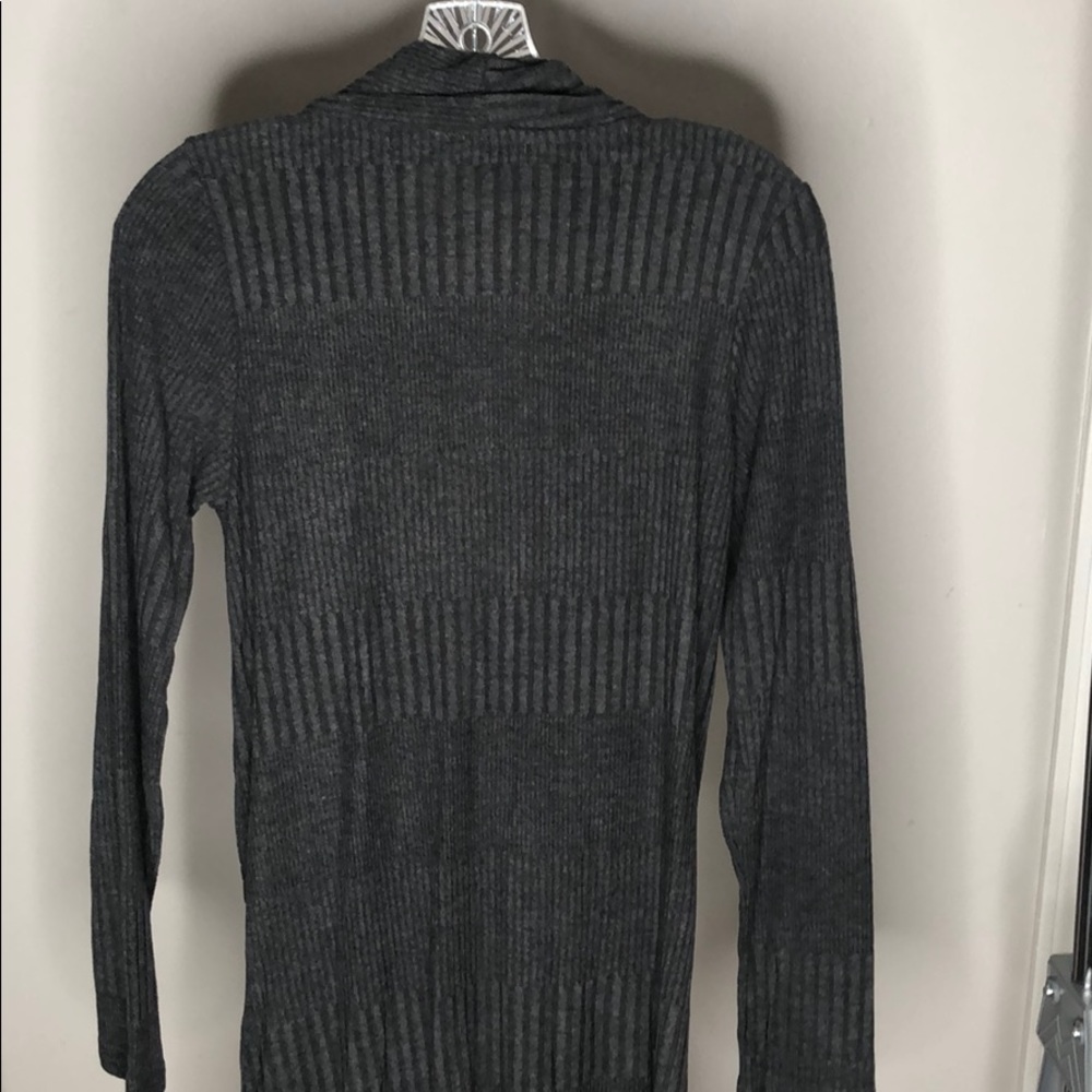 CHARCOAL KNIT CARDIGAN - Picture 8 of 9